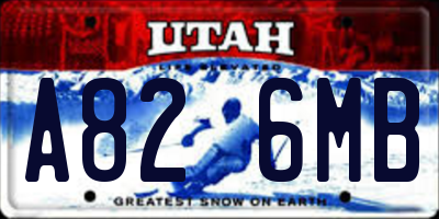 UT license plate A826MB