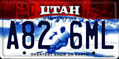UT license plate A826ML