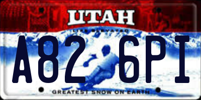 UT license plate A826PI