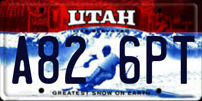 UT license plate A826PT