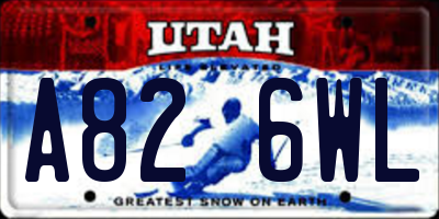 UT license plate A826WL