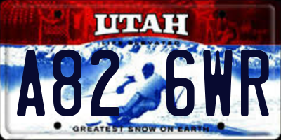 UT license plate A826WR