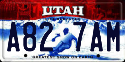 UT license plate A827AM