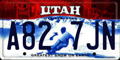 UT license plate A827JN