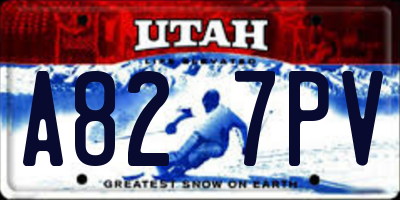 UT license plate A827PV