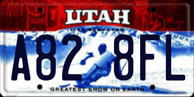 UT license plate A828FL