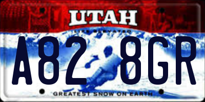 UT license plate A828GR