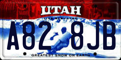 UT license plate A828JB