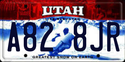 UT license plate A828JR