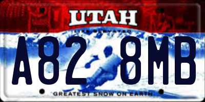 UT license plate A828MB
