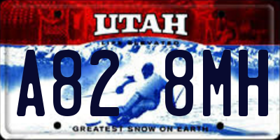 UT license plate A828MH