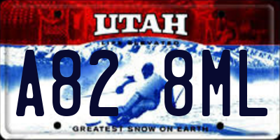 UT license plate A828ML