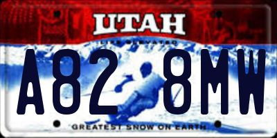 UT license plate A828MW