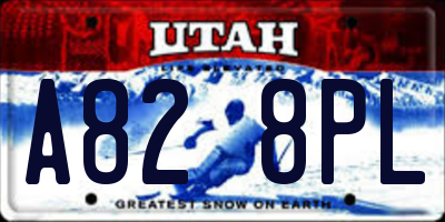 UT license plate A828PL