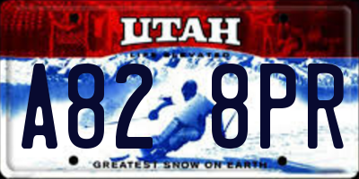 UT license plate A828PR