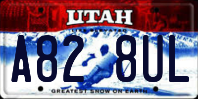 UT license plate A828UL