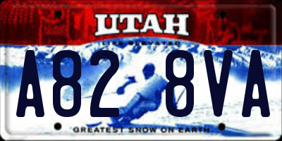 UT license plate A828VA