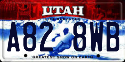 UT license plate A828WB