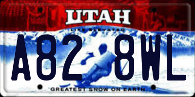 UT license plate A828WL