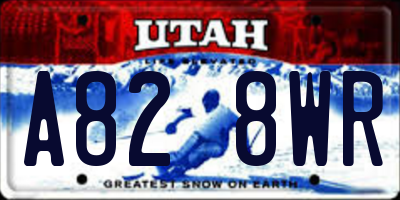 UT license plate A828WR