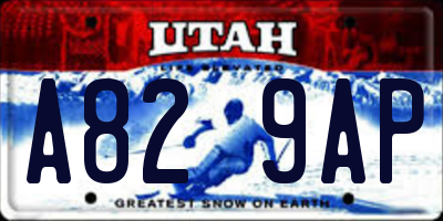 UT license plate A829AP