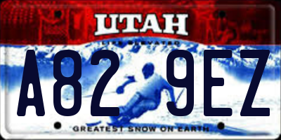 UT license plate A829EZ