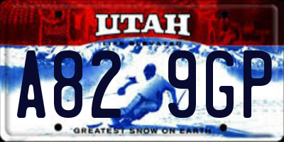 UT license plate A829GP