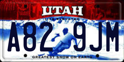 UT license plate A829JM
