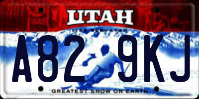 UT license plate A829KJ