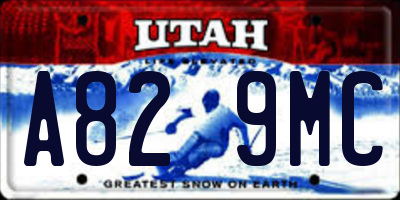UT license plate A829MC