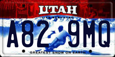 UT license plate A829MQ