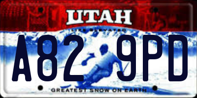 UT license plate A829PD