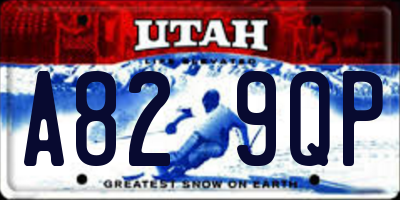 UT license plate A829QP