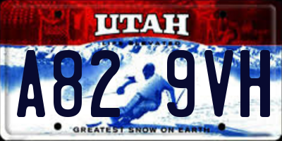 UT license plate A829VH