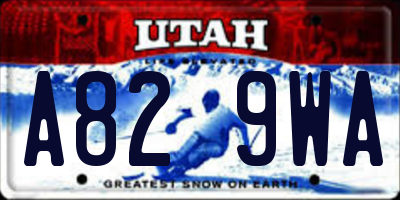 UT license plate A829WA