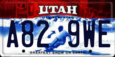 UT license plate A829WE