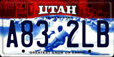 UT license plate A832LB