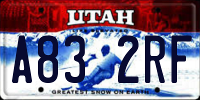 UT license plate A832RF