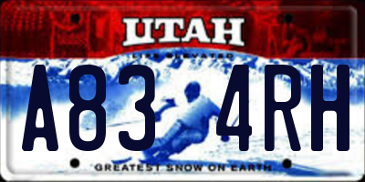 UT license plate A834RH