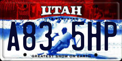 UT license plate A835HP