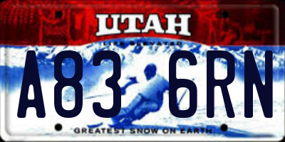 UT license plate A836RN