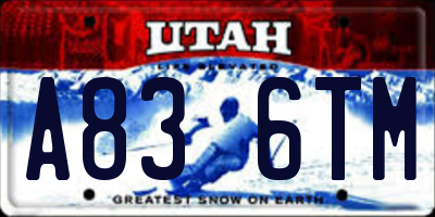 UT license plate A836TM
