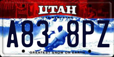 UT license plate A838PZ