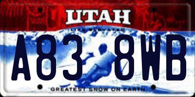 UT license plate A838WB
