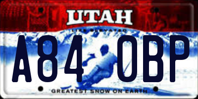 UT license plate A840BP