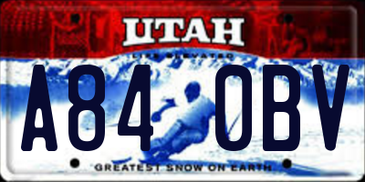 UT license plate A840BV