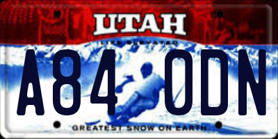 UT license plate A840DN