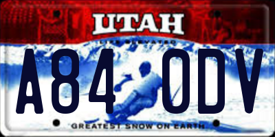 UT license plate A840DV