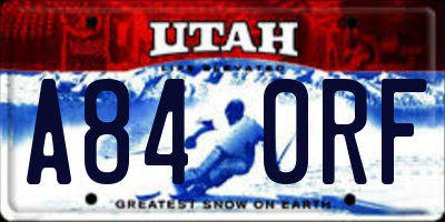 UT license plate A840RF