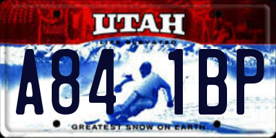 UT license plate A841BP